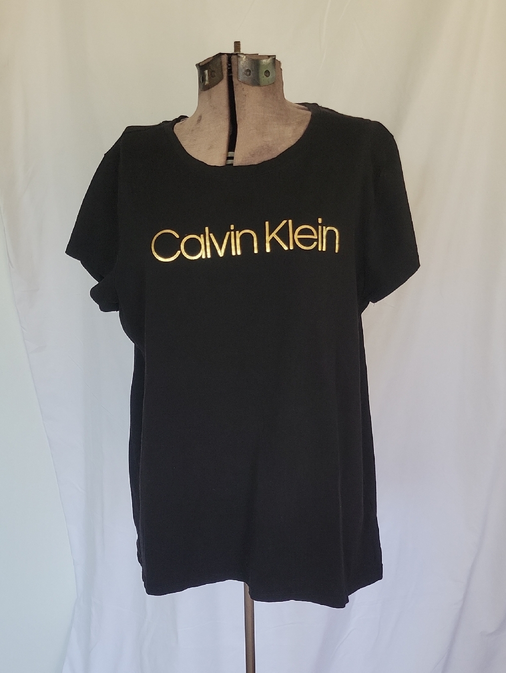 Calvin Klein Logo T-shirt, XL, Black/Gold